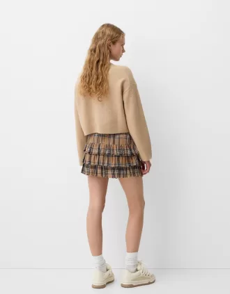 Checked mini skirt