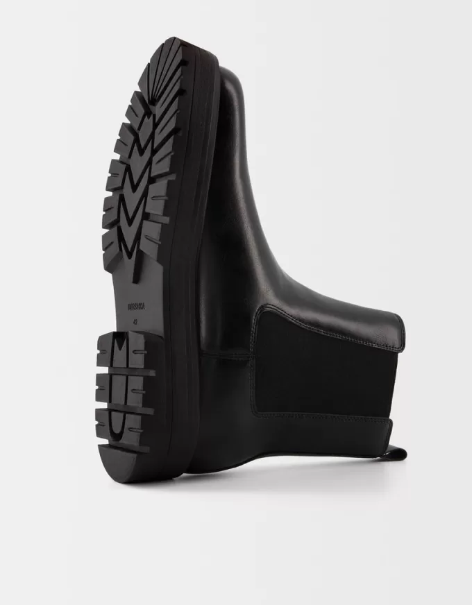 Chelsea boots with track soles