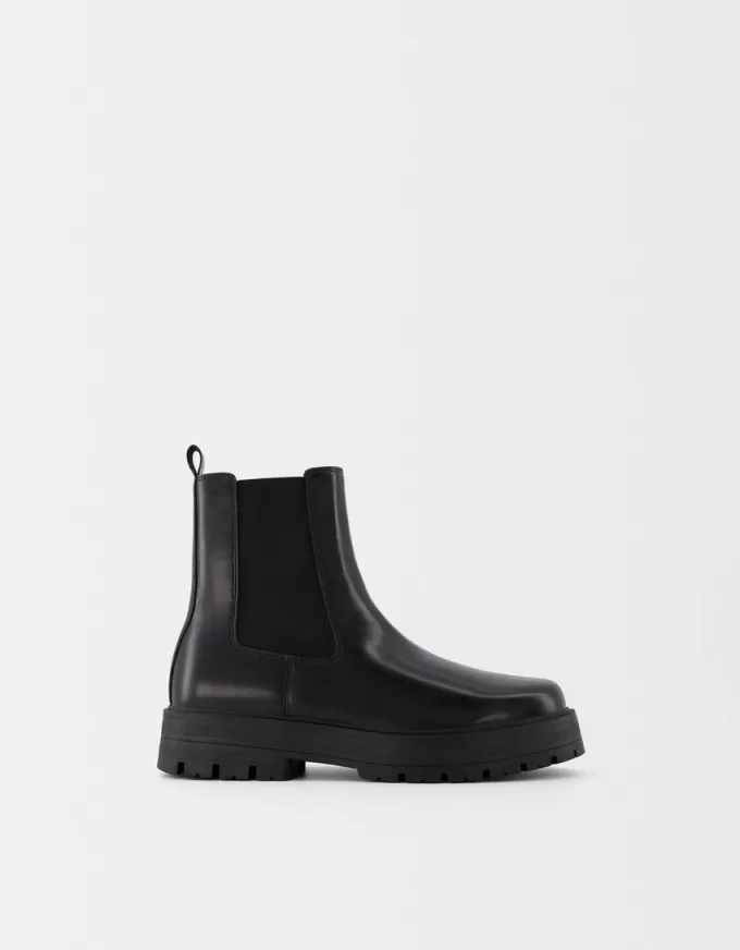 Chelsea boots with track soles