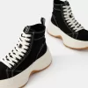 Chunky sole high-top sneakers