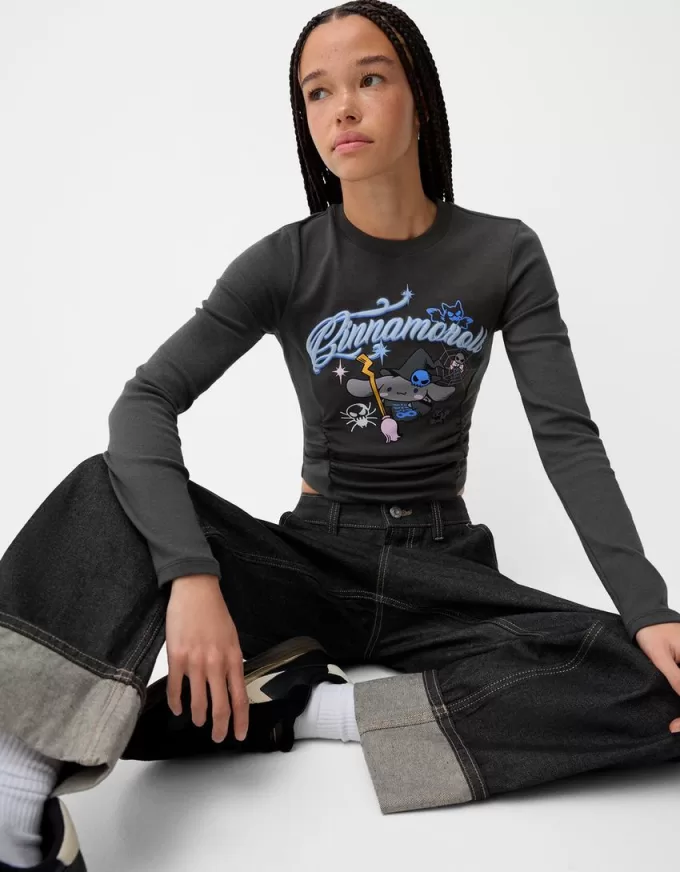 Cinnamoroll print long sleeve T-shirt