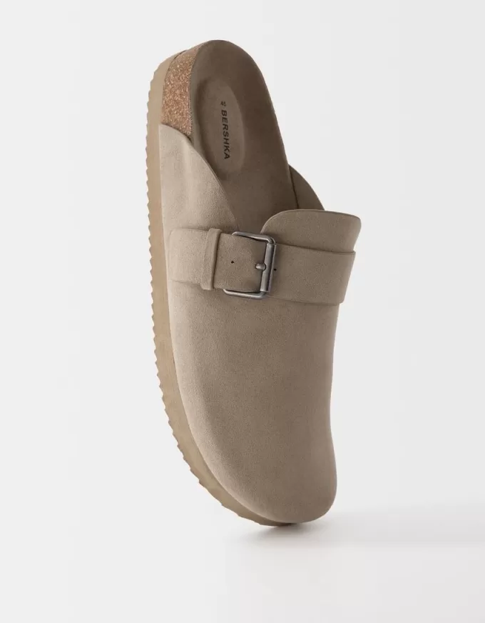 Clogs with buckle detail