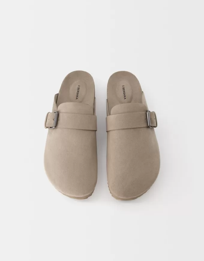 Clogs with buckle detail