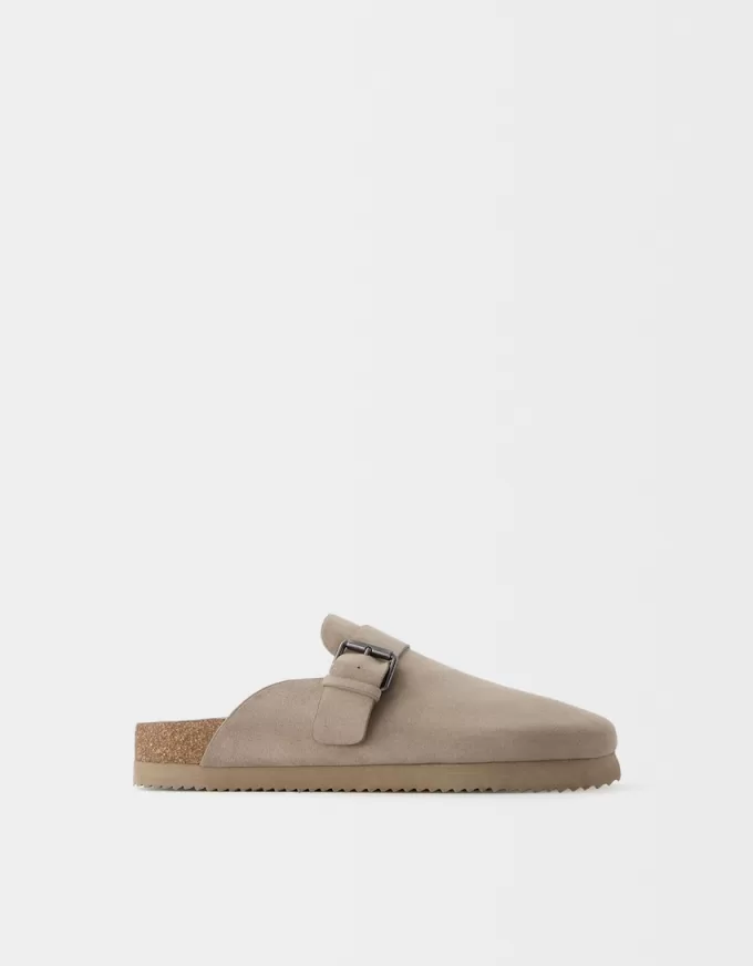 Clogs with buckle detail