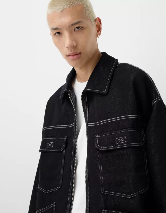 Contrast denim jacket