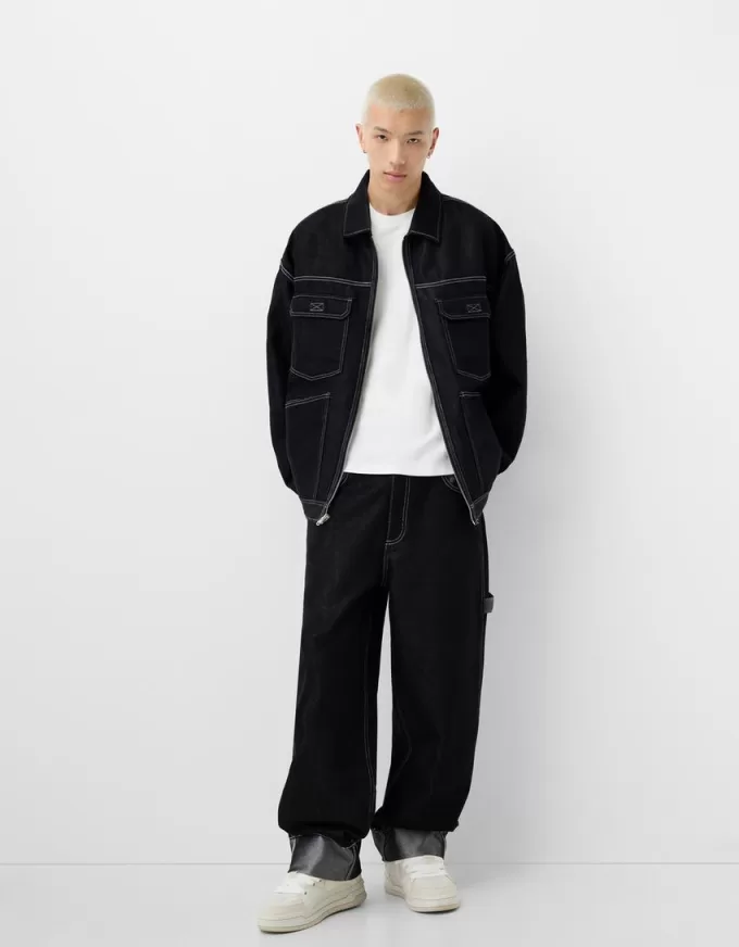 Contrast denim jacket