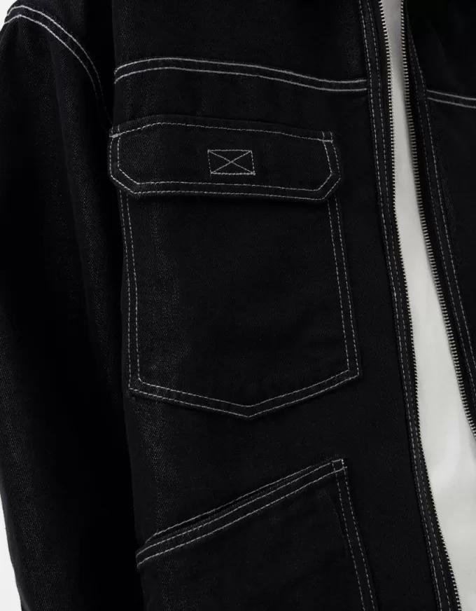 Contrast denim jacket