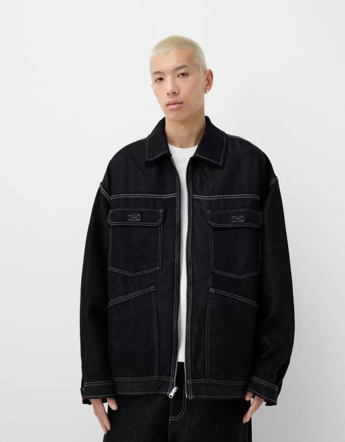Contrast denim jacket