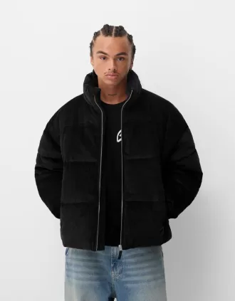 Corduroy quilted jacket