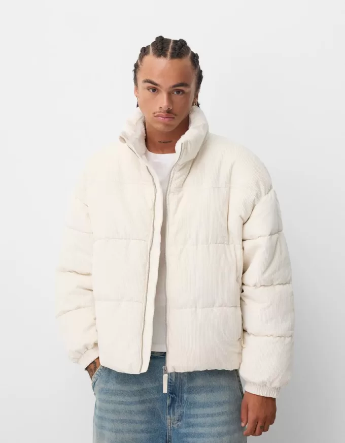 Corduroy quilted jacket