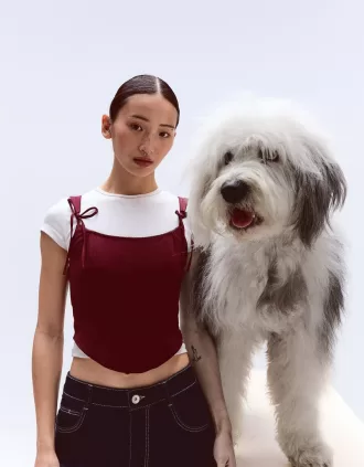 Corset top with bows