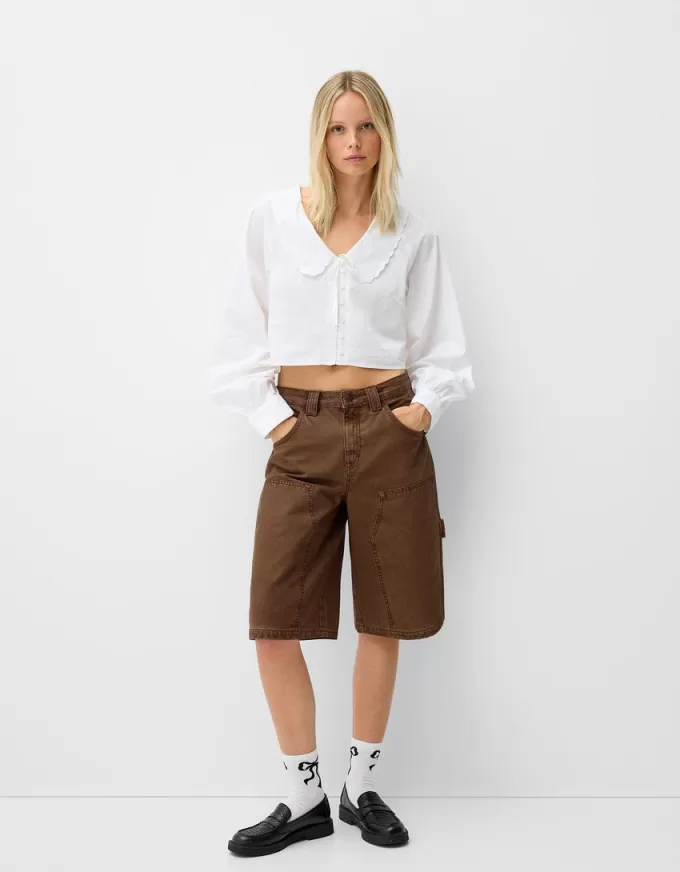 Cotton carpenter Bermuda shorts Cotton carpenter Bermuda shorts