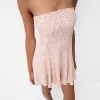 Crepe bandeau mini dress