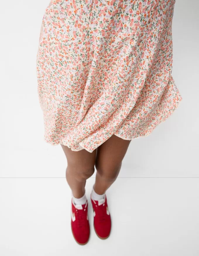 Crepe bandeau mini dress