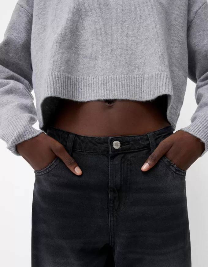 Cropped V-neck sweater Cropped V-neck sweater