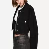 Cropped denim jacket
