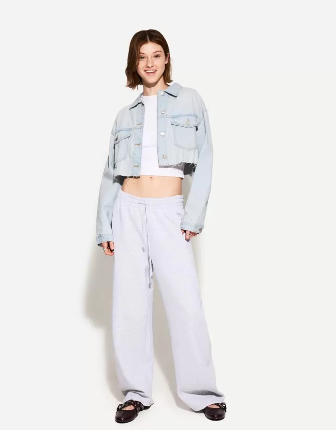 Cropped denim jacket
