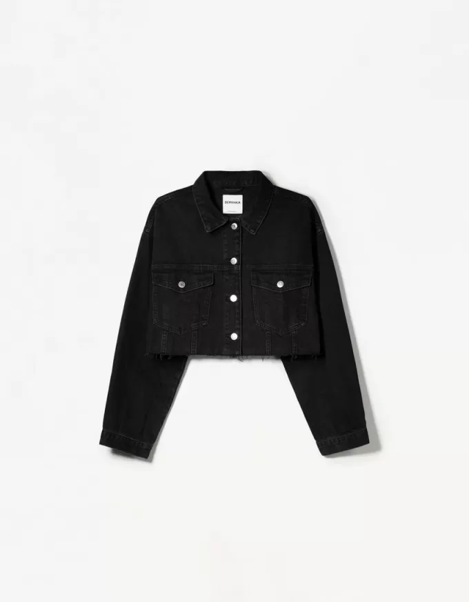 Cropped denim jacket