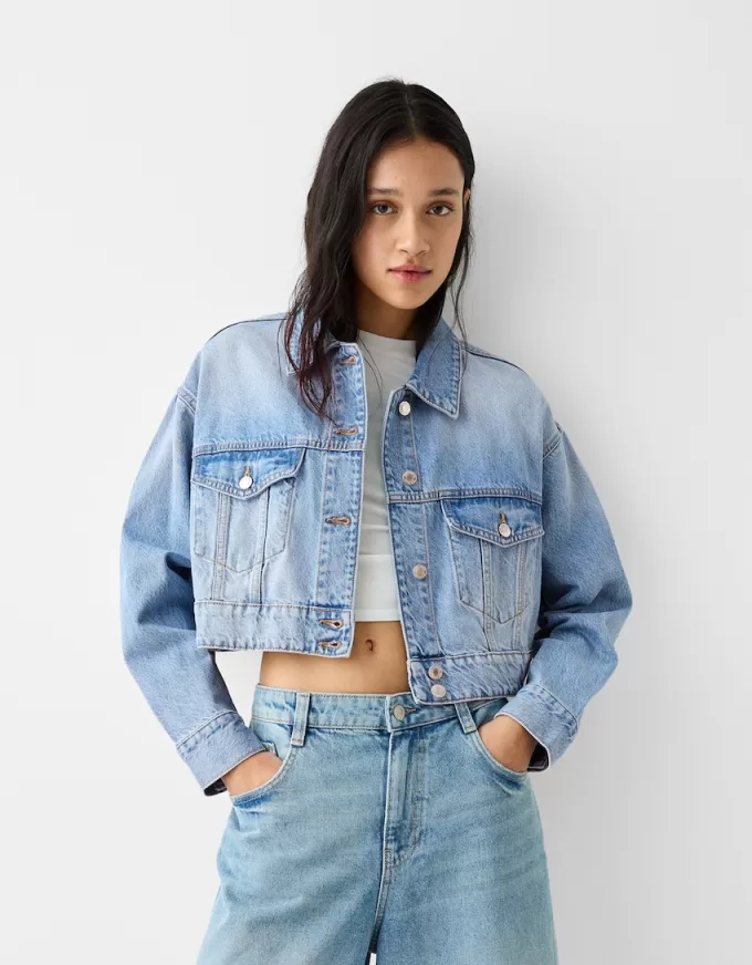 Cropped denim jacket