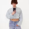Cropped denim jacket