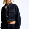 Cropped denim jacket