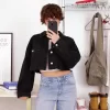 Cropped denim jacket