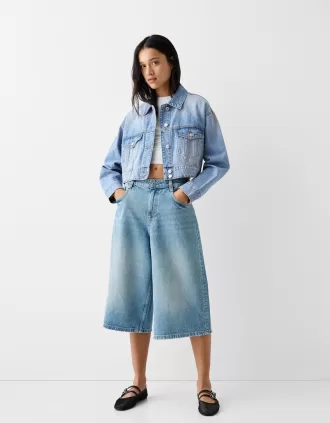 Cropped denim jacket