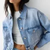 Cropped denim jacket