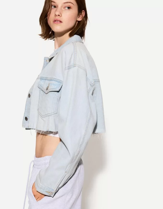 Cropped denim jacket