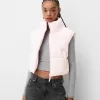 Cropped puffer vest
