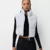 Cropped puffer vest
