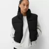 Cropped puffer vest