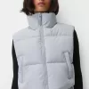Cropped puffer vest