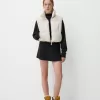 Cropped puffer vest