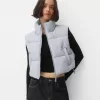 Cropped puffer vest