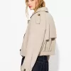 Cropped trench coat