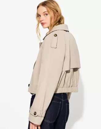 Cropped trench coat