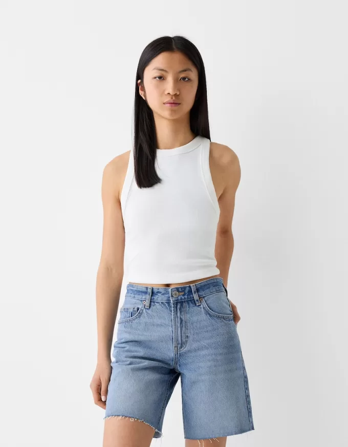 Denim Bermuda shorts