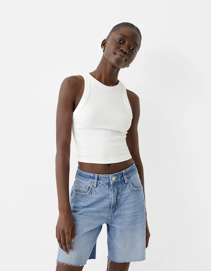 Denim Bermuda shorts