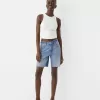 Denim Bermuda shorts