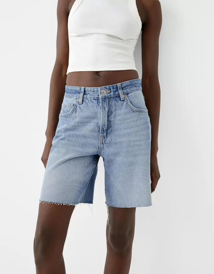 Denim Bermuda shorts
