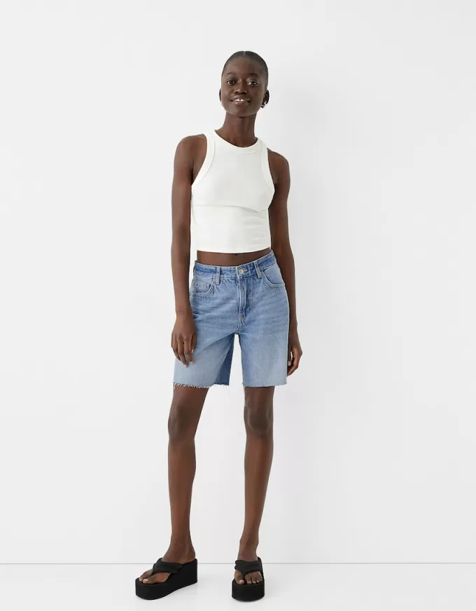 Denim Bermuda shorts