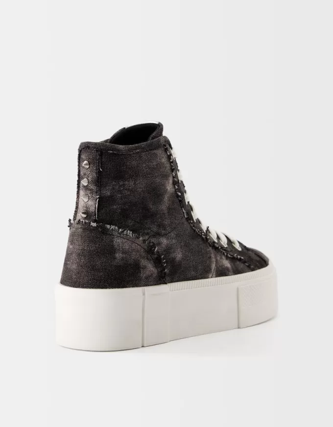 Denim high-top sneakers Denim high-top sneakers