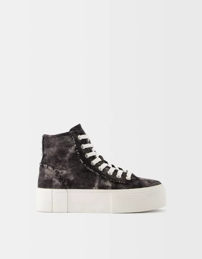 Denim high-top sneakers Denim high-top sneakers