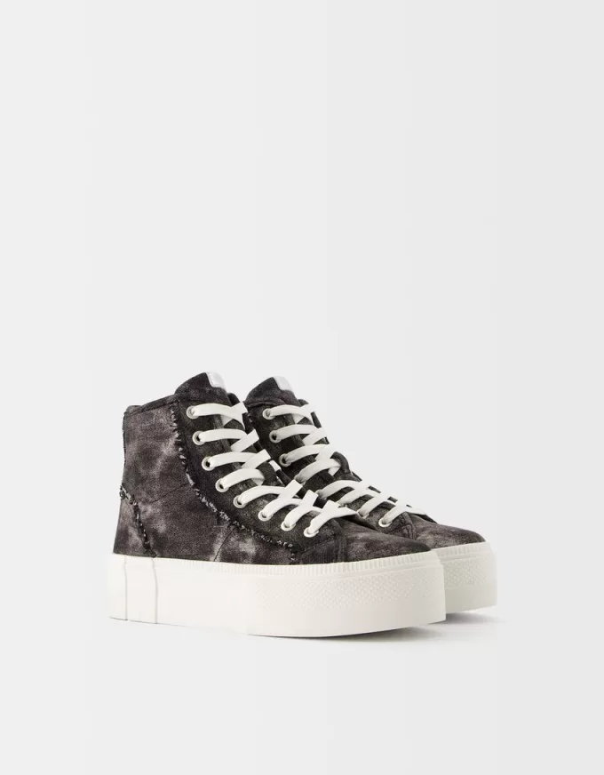 Denim high-top sneakers Denim high-top sneakers