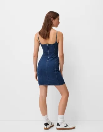 Denim mini dress