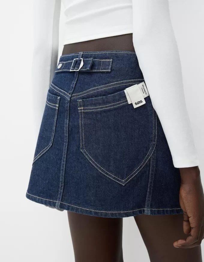 Denim mini skirt Denim mini skirt