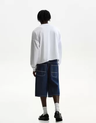 Denim skater Bermuda shorts