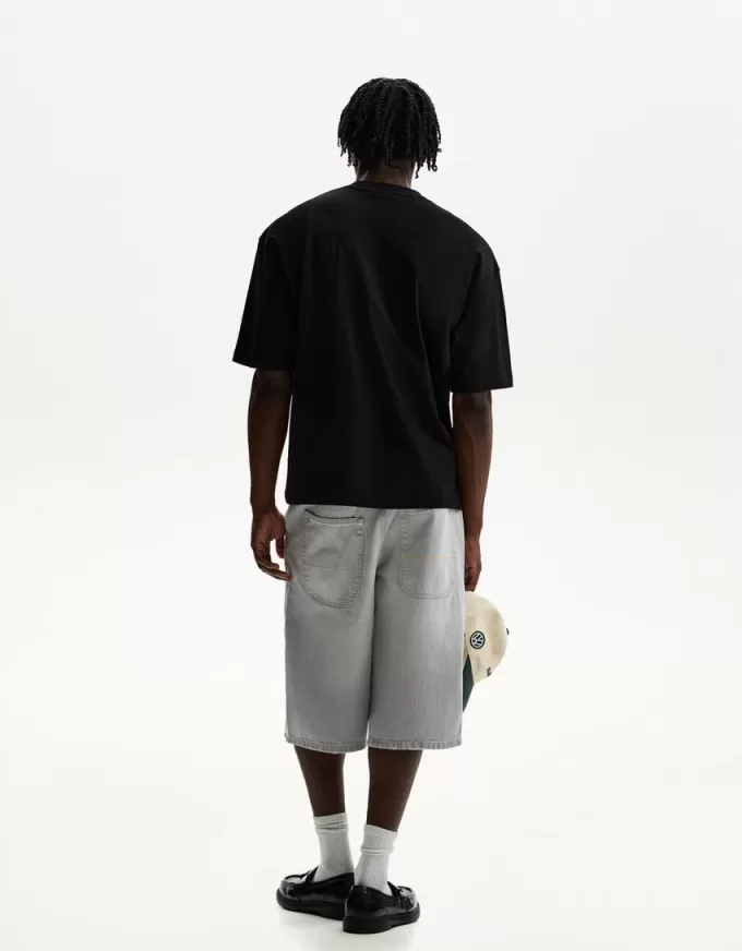 Denim skater Bermuda shorts