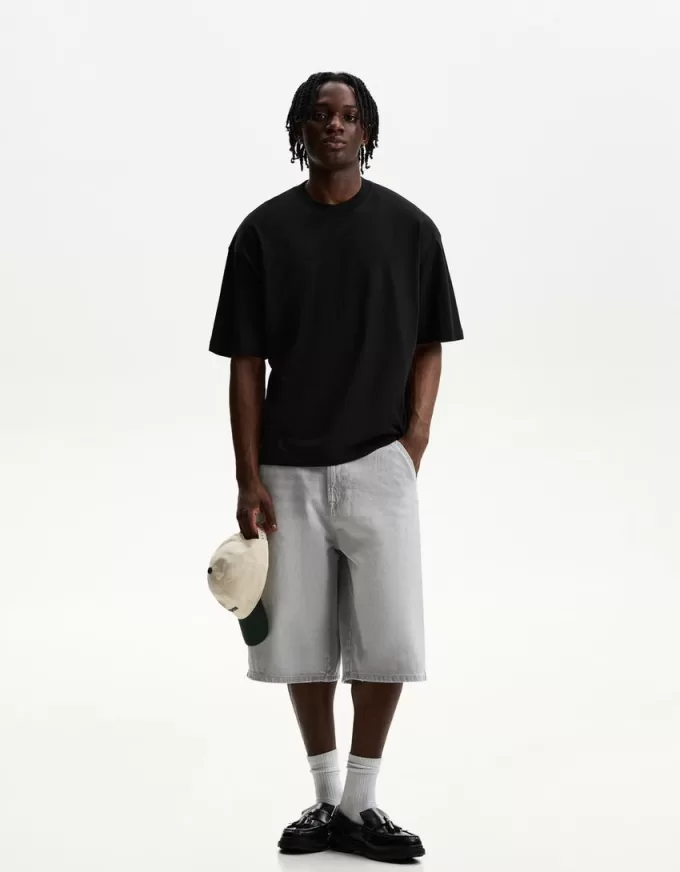 Denim skater Bermuda shorts